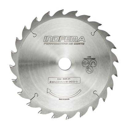 Disco De Serra Circular 250x24 3,2 x 2,2 x 30 Ed Indfema