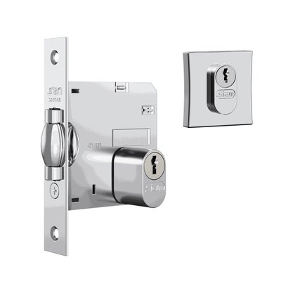 Fechadura 1005 Pivotante Roseta Quadrada Inox Stam