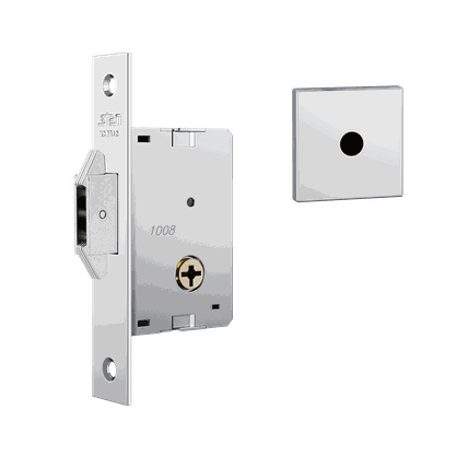 Fechadura 1008 Porta De Correr Roseta Quadrada Inox Stam