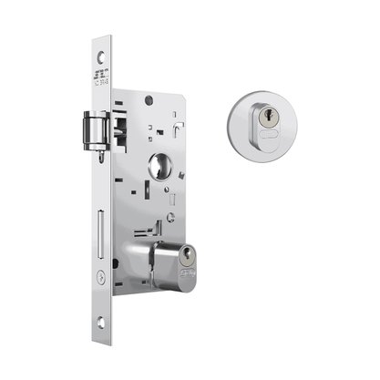 Fechadura 803 Porta Pivotante Roseta Redonda Inox Stam