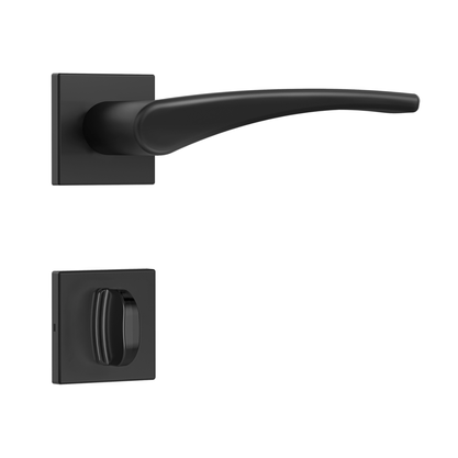 Fechadura Classic 3500 (40mm) Quadrada Banheiro Black Stam