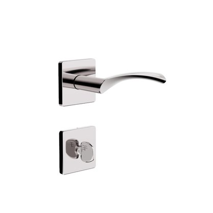 Fechadura Wc Roseta Quadrada Modelo 119 Cromada 3f