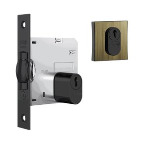 Fechadura 1005 Porta Pivotante Roseta Quadrada Antique Stam