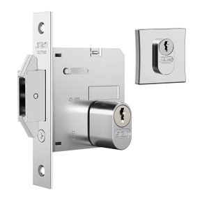 Fechadura 1006 Porta De Correr Externa Quadrada Cromada Stam