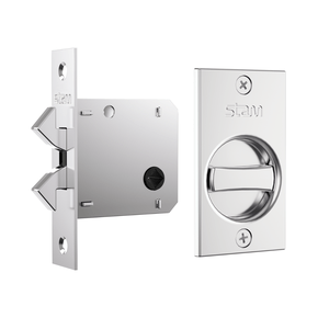 Fechadura 1006S Wc Porta De Correr Retangular Cromado Stam