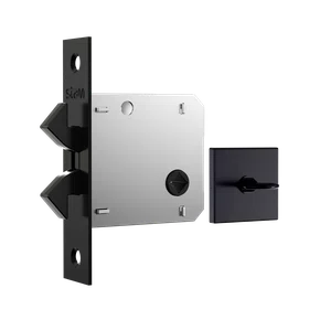 Fechadura 1006s Wc Porta De Correr Ros. Quadrada Preto Stam