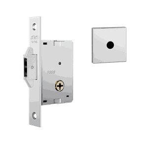 Fechadura 1008 Porta De Correr Roseta Quadrada Inox Stam