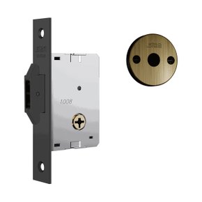 Fechadura 1008 Porta De Correr Roseta Redonda Antique Stam