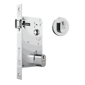 Fechadura 1601 Porta Pivotante Roseta Redonda Inox Stam