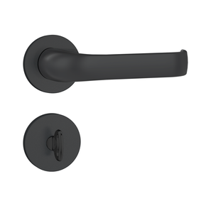 Fechadura Banheiro 823/37 Roseta Redonda Preto Fosco Stam