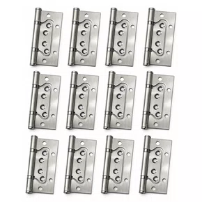 Kit 12 Dobradiça Pratica Sobrepor  4x3" Inox 304 Escovado