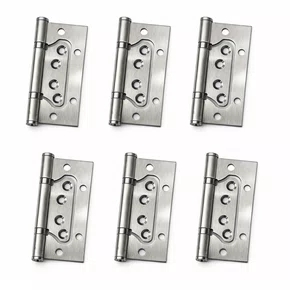 Kit 6 Dobradiça Pratica Sobrepor  4x3" Inox 304 Escovado