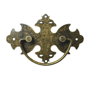 Puxador Rústico Alça De Bau Ouro Velho 3d