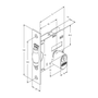 Fechadura 1005 Pivotante 85mm Roseta Quadrada Cromado Stam