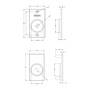 Fechadura 1006S Wc Porta De Correr Retangular Cromado Stam