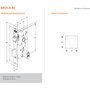 Fechadura 803 Porta Pivotante Roseta Quadrada Inox Stam