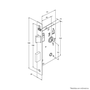 Fechadura Classic 3500 (40mm) Quadrada Banheiro Black Stam