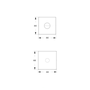Fechadura Classic 3500 (40mm) Quadrada Banheiro Cromado Stam