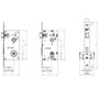 Fechadura Interna Roseta Quadrada Modelo 117 Preto Fosco 3f