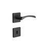 Fechadura Interna Roseta Quadrada Modelo 119 Preto Fosco 3f
