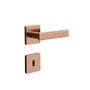 Fechadura Interna Roseta Quadrada Rosé 3f
