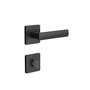 Fechadura Wc Roseta Quadrada Modelo 117 Preto Fosco 3f