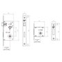 Kit De Fechaduras Roseta Quadrada Tetra Cromada 3f
