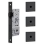 Kit Fechaduras Pivotante 800 T. Rolete R Quadrada Preta Stam